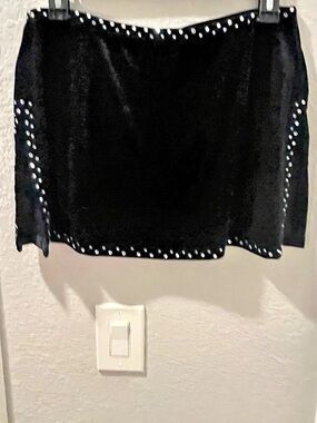 Dance - Custom Made Black Velvet Skirt Rhinestoned With Swarovski Crystals